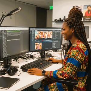 black female editor