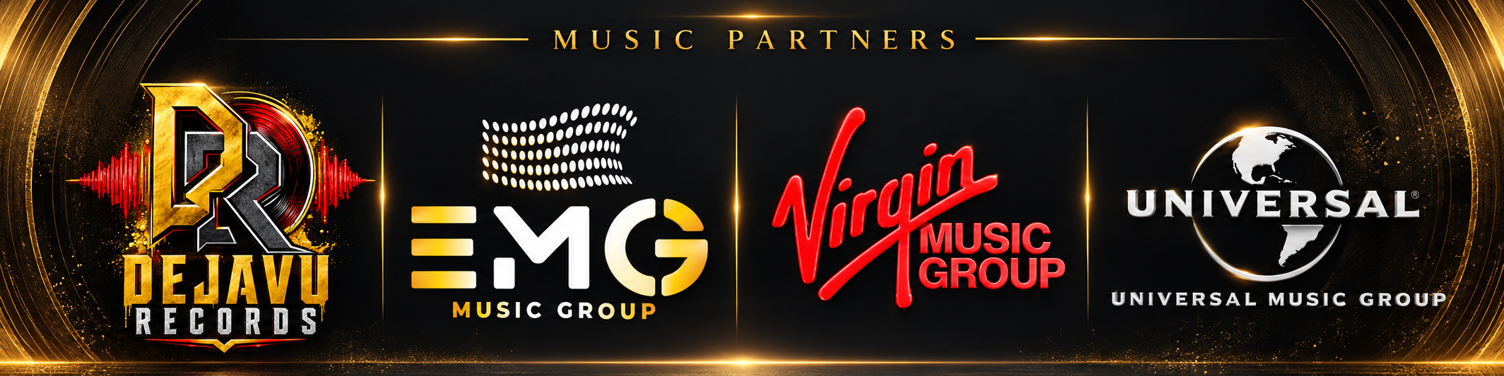 Explore IND TV's music partners: Dejavu Records, EMG Music Group, Virgin Music Group, and Universal Music Group